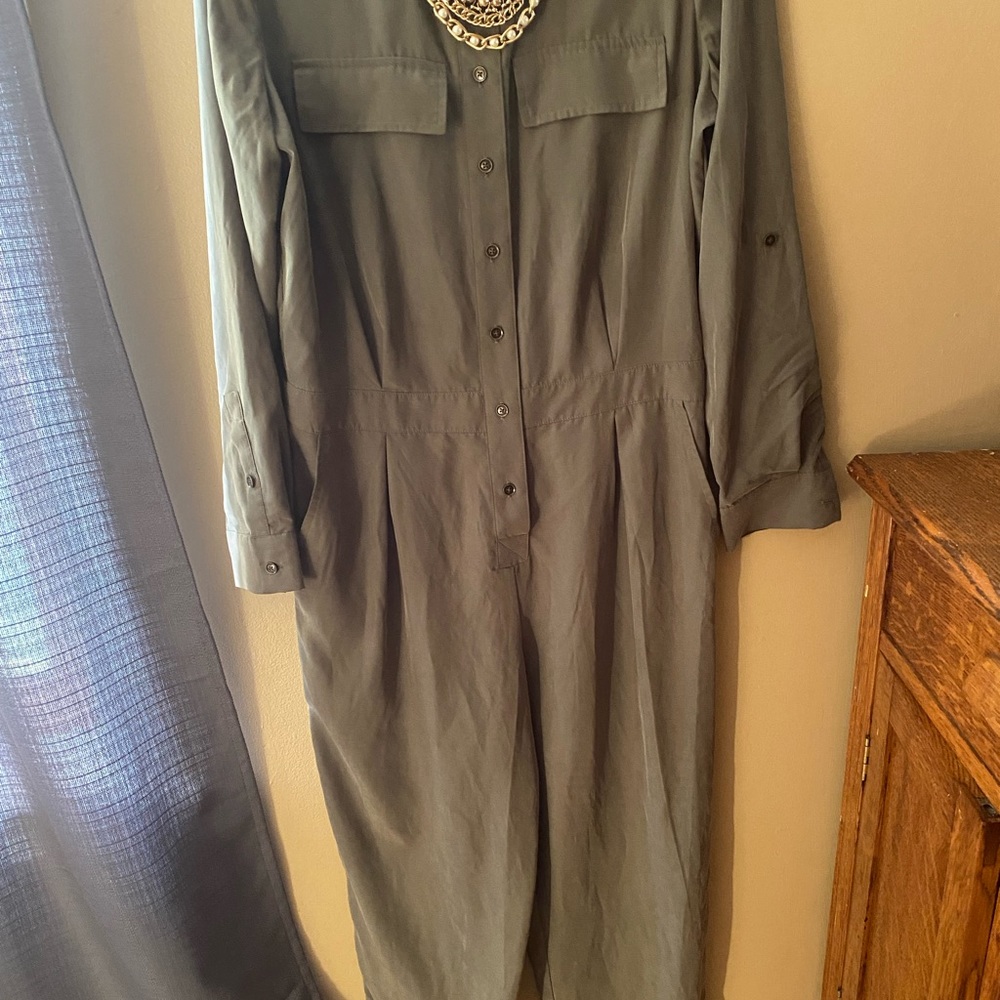 Army Green Banana Republic jumpsuit